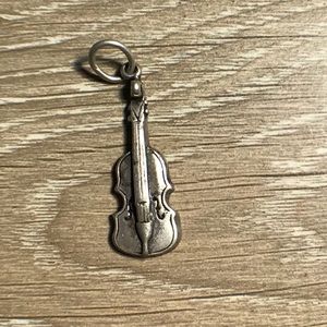 Violin charm-sterling silver